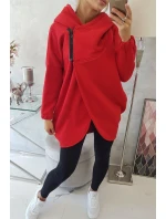 Krátká mikina na zip červená Krátká mikina na zip červená