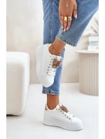 Dámské Tenisky Na Platformě S Motýlem Bílá-Zlatá Naritevia Dámské Tenisky Na Platformě S Motýlem Bílá-Zlatá Naritevia