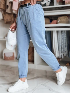 Dámské kalhoty chinos s páskem RELCIX modré FashionStreet UY2586