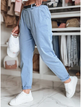 Dámské kalhoty chinos s páskem RELCIX modré FashionStreet UY2586