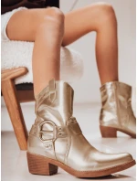 Dámské kovbojské boty se zlatou přezkou FashionStreet ZY1270