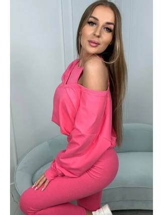 3-dílná sada mikina + top + legíny malinová 3-dílná sada mikina + top + legíny malinová