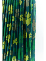 Monnari Sukně Plisovaná midi sukně s jemnými puntíky Multi Green