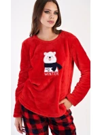 Dámské pyžamo dlouhé Méďa se šálou