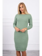 Svetr Šaty pruhované tmavě mátové