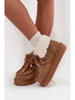 Dámské sněhule z přírodní semiš D.Franklin DFSH375006 Camel