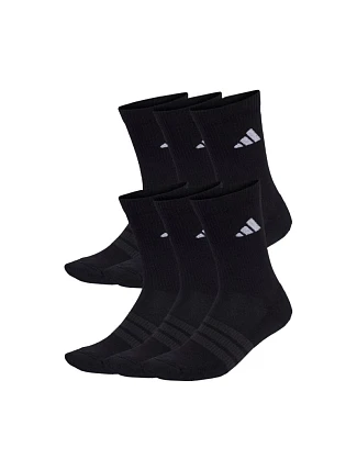 Adidas Cushioned Crew 6 párů ponožek černé KE5499