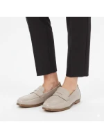 Dámské kožené mokasíny béžové Vinceza 18121
