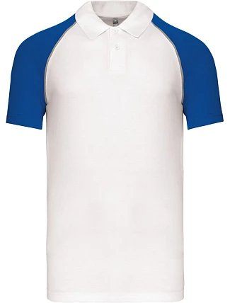 Kariban K 226 Baseballové piqué polo 20.K226 white/light grey/royal blue Kariban K 226 Baseballové piqué polo 20.K226 white/light grey/royal blue