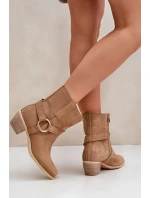 Boty Z Přírodní Semiše Na Podpatku Béžové Zazoo 3444/2 Boty Z Přírodní Semiše Na Podpatku Béžové Zazoo 3444/2