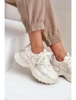 Dámské tenisky s odřením na platformě béžové Seladwen Dámské tenisky s odřením na platformě béžové Seladwen