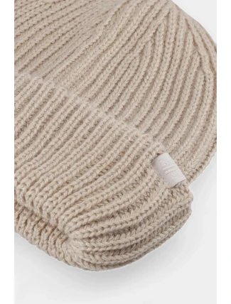 Mužská zimní čepice 4F 4FAW23ACAPM310-82S světle hnědá Mužská zimní čepice 4F 4FAW23ACAPM310-82S světle hnědá