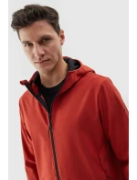 Pánská softshellová bunda s kapucí červená 4F 4FWAW24TSOFM283-61S