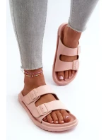 Dámské lehké pěnové pantofle s přezkami Big Star růžová Dámské lehké pěnové pantofle s přezkami Big Star růžová