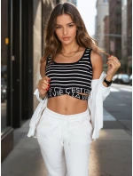 Dámský pruhovaný top LA VIE CEST black FashionStreet RY2314