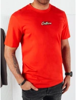 Pánské tričko s potiskem oranžové FashionStreet RX5423