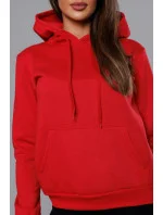 Červená dámská tepláková mikina (W02-59)