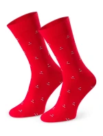 Steven 056 vzorovaný oblek barva:červená - Santa čepice