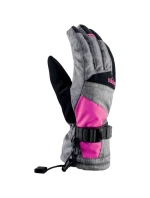 Lyžařské rukavice Viking Ronda Ski Lady s nastavitelným lemem, šedé/růžové (113/20/5473/46)