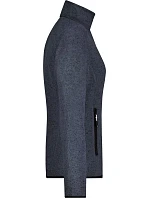 Daiber JN 761 Dámská pletená fleecová bunda 02.0761 dark grey melange/silver Daiber JN 761 Dámská pletená fleecová bunda 02.0761 dark grey melange/silver