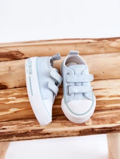 Dětské látkové tenisky se suchým zipem BIG STAR KK374078 Modrá