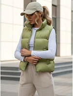 Dámská prošívaná vesta WILLOW TY3797 pistáciová - FashionStreet Dámská prošívaná vesta WILLOW TY3797 pistáciová - FashionStreet