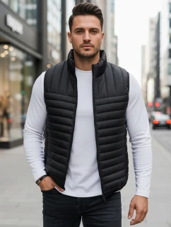 Pánská prošívaná vesta černá FashionStreet TX5084