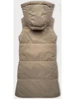 Béžová oboustranná dámská vesta typu "beránek" J Style (16M9166-62)