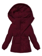 Dámská zimní bunda ve vínové bordó barvě s kapucí (5M3169-1)