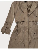 Klasyczna kurtka damska na podszewce Goodlookin brązowa (B2006-48)