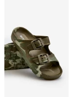 Lehké Dětské Pěnové Žabky S Sponami Tmavě Zelené Adirnaca