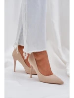 Klasické Lodičky Z Eko Semiše Světle Béžové Navinda