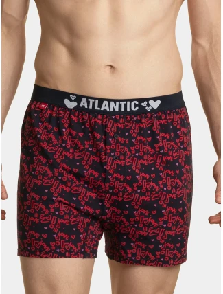 Pánské trenýrky ATLANTIC 2Pack - červená/tmavě modrá
