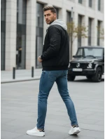 Pánská bunda bomber s kapucí černá FashionStreet TX5021 Pánská bunda bomber s kapucí černá FashionStreet TX5021