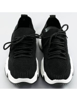 Černé tenisky sneakers s bílou podrážkou (XA055)