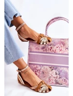 Kožené dámské sandály Maciejka 01924-32 Zlato-hnědá Kožené dámské sandály Maciejka 01924-32 Zlato-hnědá