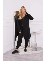 Souprava mikiny s delší stranou černá Souprava mikiny s delší stranou černá