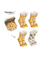 Rainbow Socks Pizza 4 páry Havajský