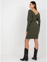 Dámské šaty TW SK BE BQ183 .19 khaki - FPrice Dámské šaty TW SK BE BQ183 .19 khaki - FPrice
