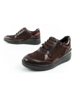 Scholl Emma Laces dámské sportovní kožené hnědé dámské platformy