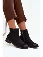 Dámské kotníkové boty na nízkém podpatku Vinceza 39961 Černé