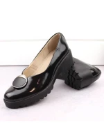 Dámské lakované polobotky se zdobením Filippo DP4569