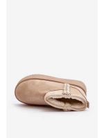 Sněhule na platformě s vzorem béžové Udra