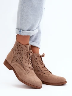 Dámské botky se vzorem béžové S.Barski HY66-136