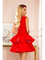 Dámské šaty s krajkou 321-1 červené - Numoco