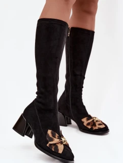 Kozačky na podpatku model 220214 Step in style