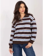 Damska bluza z rozpinana stójką Goodlookin czekoladowa (9981)