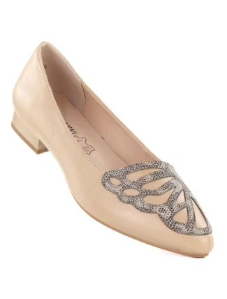 Dámské béžové polobotky M.Daszynski SA201A-2