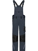 Daiber JN 1833 (42-60) Pracovní kalhoty s laclem - Strong 02.133M carbon/black