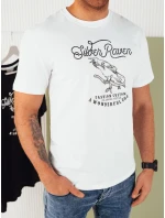 Pánské bílé tričko s potiskem FashionStreet RX5362